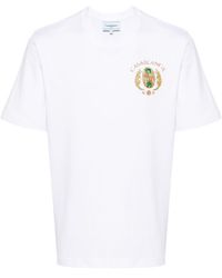 Casablancabrand - T-shirt joyaux d'afrique tennis club bianco in cotone - Lyst