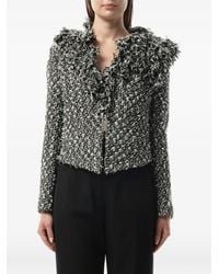 Lanvin - Frayed-Edge Tweed Jacket - Lyst