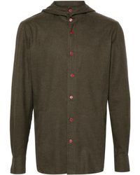 Kiton - Houndstooth-Pattern Hoodie - Lyst