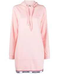 Moschino - Logo-Print Drawstring Hoodie - Lyst