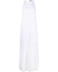 Kiton - Midi-jurk Met Geperforeerd Detail - Lyst