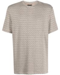 Giorgio Armani - Graphic-Print Round-Neck T-Shirt - Lyst