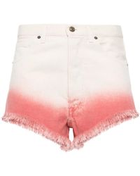 Alanui - Bright Hues Frayed Denim Shorts - Lyst
