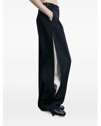 Patrizia Pepe - Buckle-Detail Side-Slit Trousers - Lyst