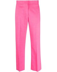 MSGM - High-waist Cropped Trousers - Lyst