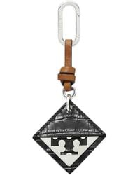 Tory Burch - Crocodile-Embossed Logo-Detail Keyring - Lyst