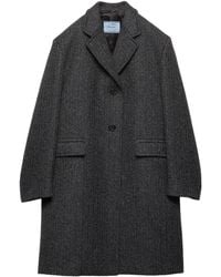 Prada - Abrigo con solapa de muesca - Lyst