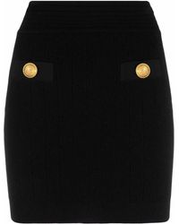 Balmain - デコラティブボタン ミニスカート - Lyst