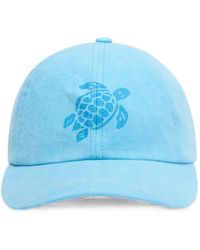 Vilebrequin - Turtle-Print Linen Baseball Cap - Lyst