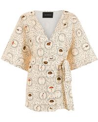 Olympiah - Top de kimono con setas estampadas - Lyst