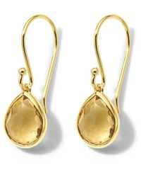 Ippolita - 18kt Yellow Gold Rock Candy® Teeny Teardrop Earrings - Lyst