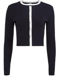 Toccin - Zoe Classic Ribbed Cropped Cardigan - Lyst