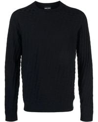 Giorgio Armani - Crew-Neck Knitted Jumper - Lyst
