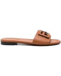 Fendi - Baguette Pantoletten Aus Leder - Lyst