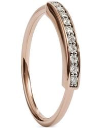 Monica Vinader - Mv Linear Pavé Diamond Stacking Ring - Lyst