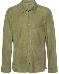 DESA NINETEENSEVENTYTWO - Spread-Collar Suede Shirt - Lyst