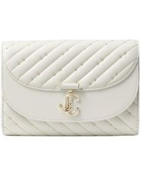 Jimmy Choo - Avenue Curve Quilted-Leather Clutch Bag - Lyst