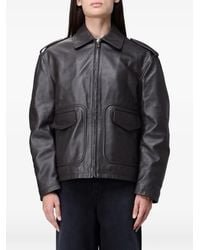 Fiorucci - Graphic-Print Leather Jacket - Lyst