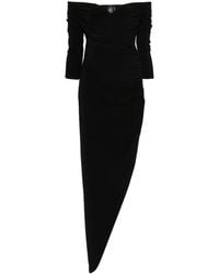 Norma Kamali - Off-The-Shoulder Evening Dress With Draped Detail - Lyst
