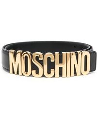 Moschino - Cinturón con placa del logo - Lyst