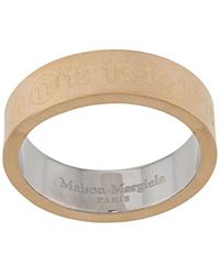 Maison Margiela - Anello A Fascia Con Logo Inciso - Lyst