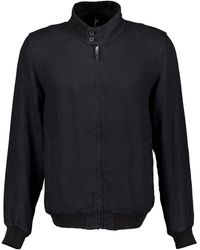 120% Lino - Zip-Up Linen Bomber Jacket - Lyst
