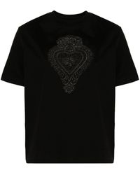 Parlor - Katoenen T-shirt Met Kanten Details - Lyst