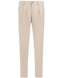 Herno - Fade-Effect Linen Trousers - Lyst