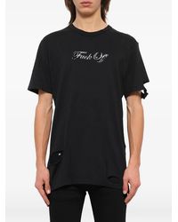 Mastermind Japan - Distressed Slogan-Print T-Shirt - Lyst