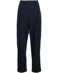 Brunello Cucinelli - Cotton Blend Drawstring Trousers - Lyst