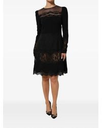 Dolce & Gabbana - Floral-Lace A-Line Mini Dress - Lyst