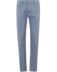Jacob Cohen - Straight Broek Met Applicatie - Lyst