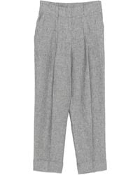 Peserico - Pleated Cuffed Trousers - Lyst