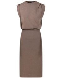 GIUSEPPE DI MORABITO - Sleeveless Knit Midi Dress - Lyst