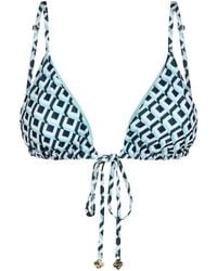 CASABLANCA - Cubist Cc Monogram String Bikini Top - Lyst