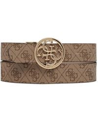 Guess - Logo-Plaque Reversible Belt - Lyst