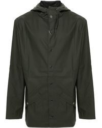 Rains - Drawstring-hooded Buttoned Rain Jacket - Lyst