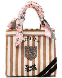 Secret Pon-pon - Small Saint Tropez Striped Tote Bag - Lyst