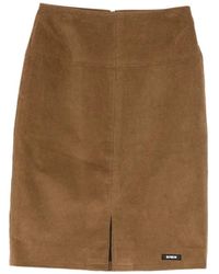 BONBOM - Logo Patched Corduroy Skirt - Lyst