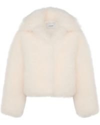Yves Salomon - Jacke aus Faux Shearling - Lyst