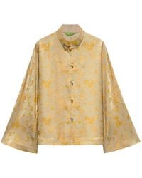 Shanghai Tang - Tang Jacquard Silk Blouse - Lyst