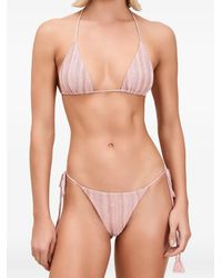 Devon Windsor - Charlie Gestreepte Bikinislip Met Kwastje - Lyst
