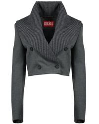 DIESEL - G-Olden Button Shawl Collar Jacket - Lyst