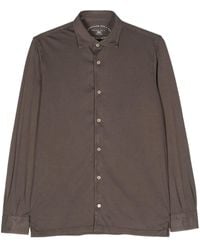 Fedeli - Long-sleeve cotton shirt - Lyst