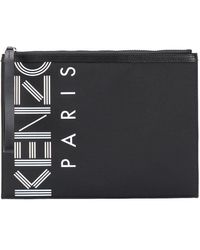 KENZO Clutch mit Logo - Schwarz