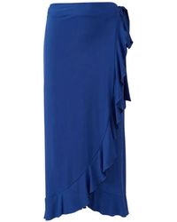 Melissa Odabash - Cassidy Ruffled Wrap Midi Skirt - Lyst