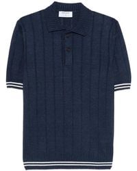 Gran Sasso - Ribbed-Knit Polo Shirt - Lyst