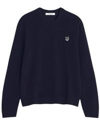 Maison Kitsuné - Fox-Head Wool Sweater - Lyst