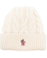 Moncler - Cable-Knit Beanie Hat - Lyst