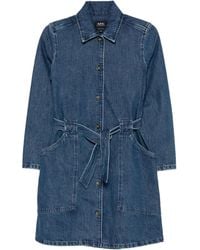 A.P.C. - Robe En Jean À Taille Ceinturée - Lyst